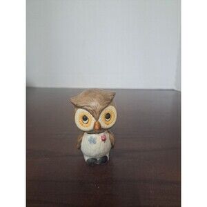 Vintage 1960s Owl Salt Shaker Ceramic Made In Korea